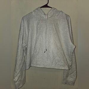 Michael Kors Shimmering White Logo Hoodie